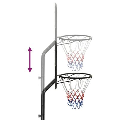 vidaXL Basketbalový stojan čierny 282-352 cm polyetén