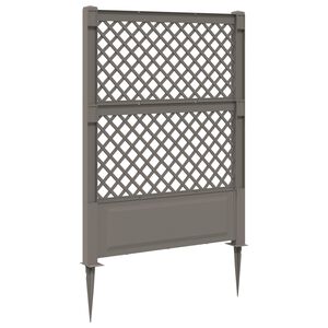vidaXL Trellis s hrotom Siv&aacute; 99 x 6 x 165 cm PP