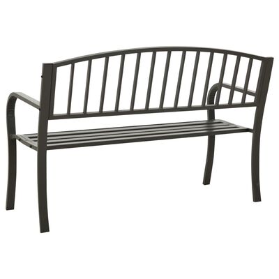vidaXL Záhradná lavica sivá 120 cm oceľ