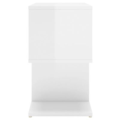 vidaXL Nočné stolíky 2 ks, lesklé biele 50x30x51,5cm, kompozitné drevo