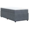 vidaXL Posteľn&yacute; r&aacute;m boxspring s matracom tmavosiv&yacute; 90x190 cm zamat
