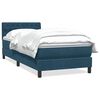 vidaXL Posteľn&yacute; r&aacute;m boxsping s matracom tmavomodr&yacute; 90x210 cm zamat