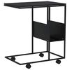 vidaXL Pr&iacute;ručn&yacute; stol&iacute;k s kolieskami čierny 55x36x63,5cm spracov. drevo
