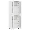 vidaXL Highboard s poličkou FLORIN Vysok&yacute; lesk bielej 60 x 35 x 182 cm