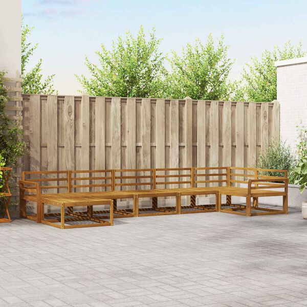 vidaXL Z&aacute;hradn&aacute; s&uacute;prava gaučov 7 pcs Pr&iacute;rodn&aacute; Pevn&eacute; ak&aacute;ciov&eacute; drevo