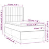 vidaXL Posteľn&yacute; r&aacute;m boxspring s matracom čierny 90x190 cm l&aacute;tka