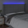 vidaXL Čelo postele s LED bledosiv&eacute; 163x16x118/128 cm l&aacute;tka