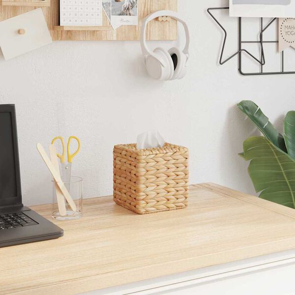 vidaXL Obaly na krabičky na vreckovky 2 pcs Vodn&yacute; hyacint Pr&iacute;rodn&aacute;