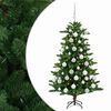 vidaXL Umel&yacute; vianočn&yacute; stromček s guľami 120 cm 150 LED Tepl&aacute; biela