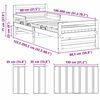 vidaXL R&aacute;m postele Hned&aacute; 80 x 200 cm Mas&iacute;vne borovicov&eacute; drevo