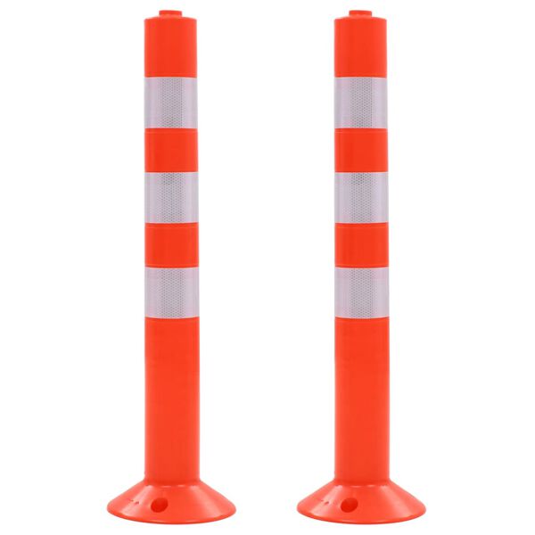 vidaXL Dopravné zahradzovacie stĺpiky, 2 ks plast 75 cm