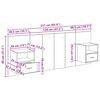 vidaXL Čelňa s kabinetom N&aacute;stenn&yacute; 3 pcs Remeseln&yacute; dub Kompozitn&eacute; drevo