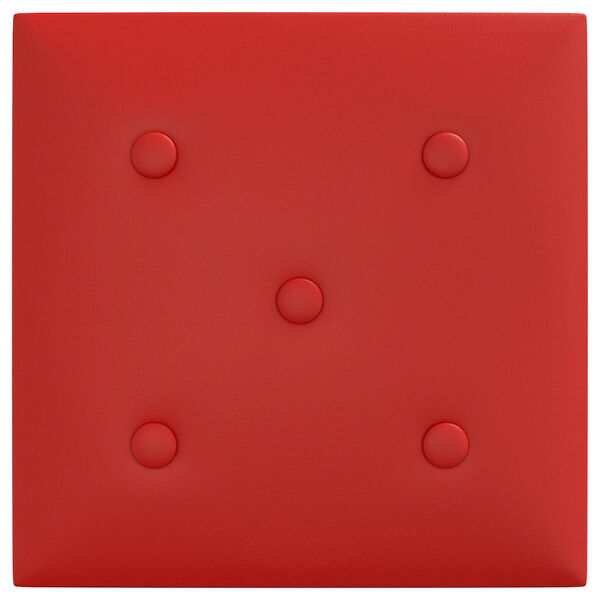 vidaXL N&aacute;stenn&yacute; čeln&iacute;k 12 pcs V&iacute;no červen&eacute; 30 x 30 cm Umel&aacute; koža