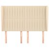 vidaXL Čelo postele so z&aacute;hybmi kr&eacute;mov&yacute; 147x23x118/128 cm l&aacute;tka