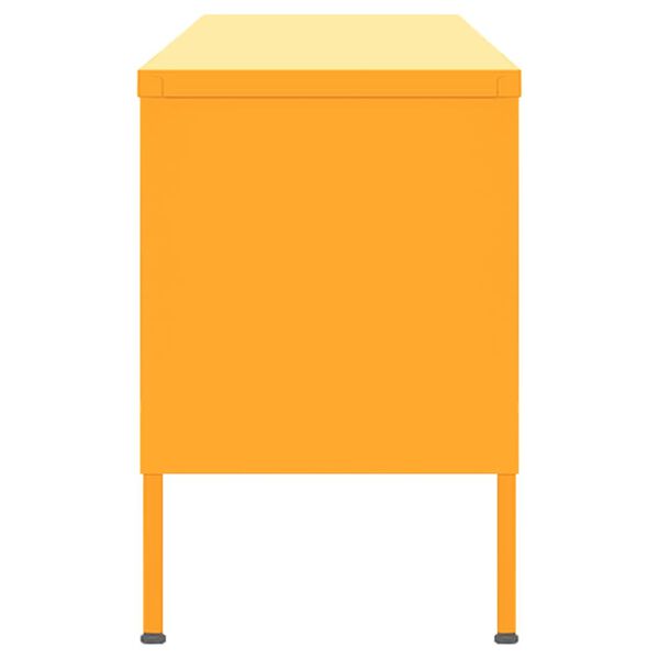 vidaXL TV skrinka horčicovo-žltá 105x35x50 cm oceľ