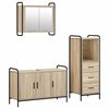vidaXL Set kabinetov do k&uacute;peľne 3 ks Dub sonoma 40 x 36 x 109,5 cm