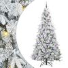 vidaXL Umel&yacute; Skl&aacute;pac&iacute; Vianočn&yacute; Stromček Biela 240 cm PE a PVC