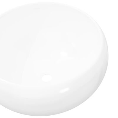 vidaXL Umývadlo, okrúhle, keramika, biele 40x15 cm