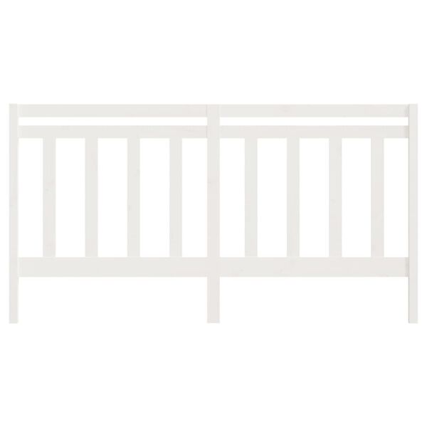 vidaXL Čelo postele biele 186x4x100 cm mas&iacute;vna borovica