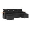 vidaXL Patio Sofa Set 6-miestne Black