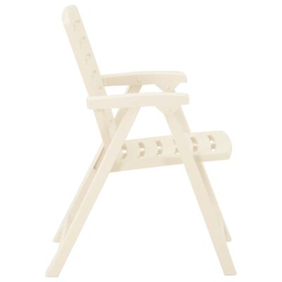 vidaXL Záhradné stoličky 4 ks plastové biele