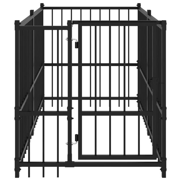 VidaXL B&uacute;da pre psov čierna 193,5x97x100 cm oceľ