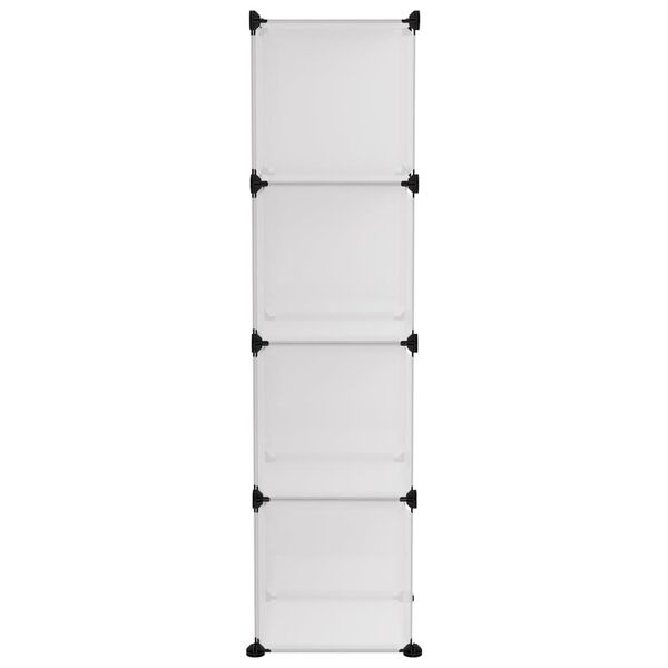 vidaXL Úložný kockovaný organizér s 12 kockami priehľadný PP