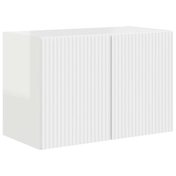 vidaXL TV n&aacute;stenn&aacute; skriňa Vysok&yacute; lesk bielej 59,5 x 31 x 40 cm