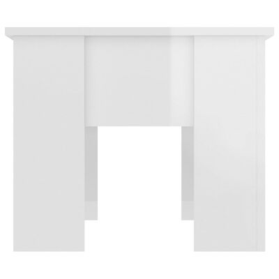 vidaXL Konferenčný stolík lesklý biely 79x49x41 cm spracované drevo
