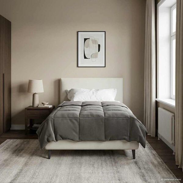 vidaXL Prikr&yacute;vka na cel&yacute; rok Svetlosiv&aacute; 135 x 220 cm Mikrovl&aacute;kno