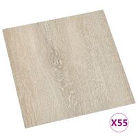vidaXL Samolepiace podlahové dosky 55 ks, PVC 5,11 m², béžové