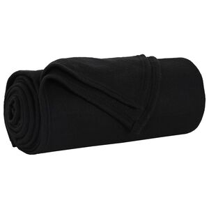 vidaXL Deky Čierna 200 x 150 cm 0.42 kg Fl&iacute;s