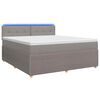 vidaXL Posteľ boxspring s matracom Sivohned&aacute; 160 x 200 cm L&aacute;tka