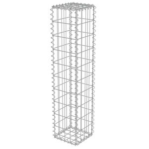 vidaXL Gabi&oacute;nov&aacute; stena s krytmi, pozinkovan&aacute; oceľ 20x20x100 cm