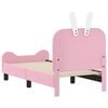 vidaXL Rám detskej postele s čelom Ružová 70 x 140 cm PU