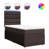 vidaXL Boxspring posteľ s matracom tmavohned&aacute; 100x200 cm l&aacute;tka