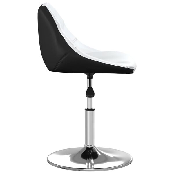 vidaXL Jed&aacute;lensk&aacute; stolička bielo-čierna umel&aacute; koža