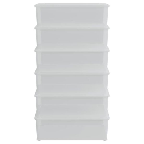 vidaXL Plastov&eacute; &uacute;ložn&eacute; boxy 6 ks 25 l stohovateľn&eacute;