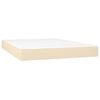 vidaXL Boxspring posteľ s matracom kr&eacute;mov&yacute; 140x190 cm l&aacute;tka