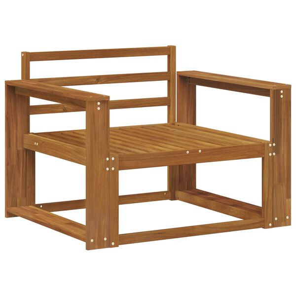 vidaXL Z&aacute;hradn&aacute; stredn&aacute; sedačka Pevn&eacute; ak&aacute;ciov&eacute; drevo Pr&iacute;rodn&aacute;