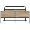 vidaXL Posteľný rám bez matraca 135x190 cm dub sonoma kompozitné drevo