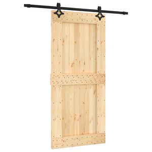 vidaXL Posuvn&eacute; dvere 95 x 210 cm Mas&iacute;vne borovicov&eacute; drevo (neupraven&eacute;)