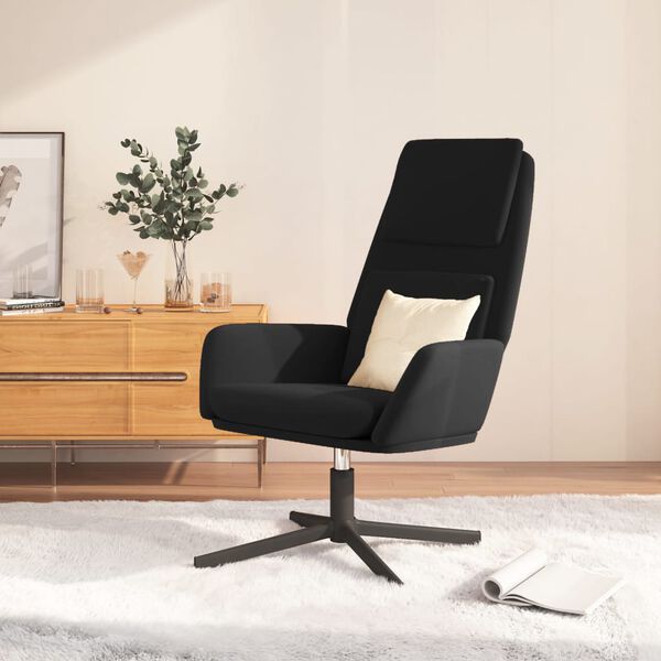 vidaXL Relaxačn&eacute; kreslo čierne zamat