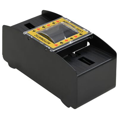 vidaXL Automatická miešačka kariet čierna 2 balíčky