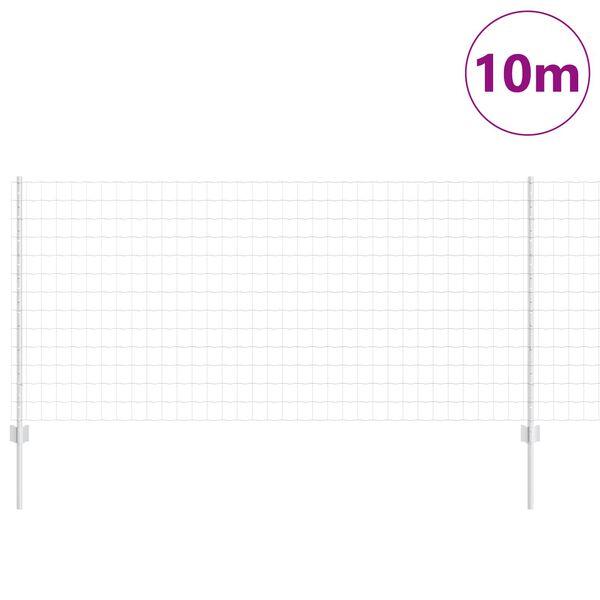 vidaXL Plot s podperou Strieborn&aacute; 1 x 10 m Oceľ