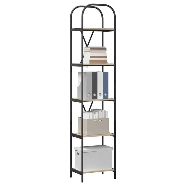 vidaXL Reg&aacute;l na knihy Sonoma dub 40 x 30 x 183 cm Kompozitn&eacute; drevo