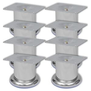 vidaXL Okr&uacute;hle nohy na pohovku 8 ks 60 mm chr&oacute;mov&eacute;