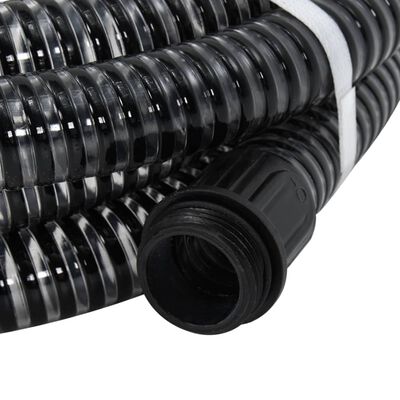 vidaXL Odsávacia hadica s mosadznými spojkami, čierna 1,1" 15 m, PVC