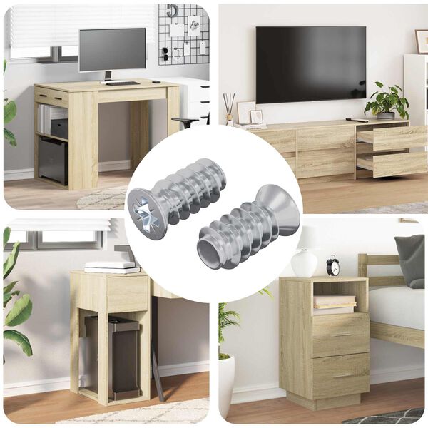 vidaXL Skrutka 2 pcs Strieborn&aacute; M6 x 12 mm Železo