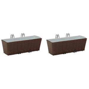 vidaXL Z&aacute;bradlie 2 ks Hned&aacute; 50 x 17 x 17 cm Kov
